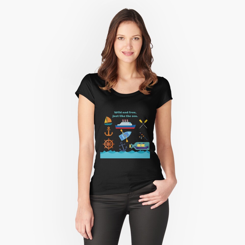 Item preview, Fitted Scoop T-Shirt designed and sold by zubiaqureshi.