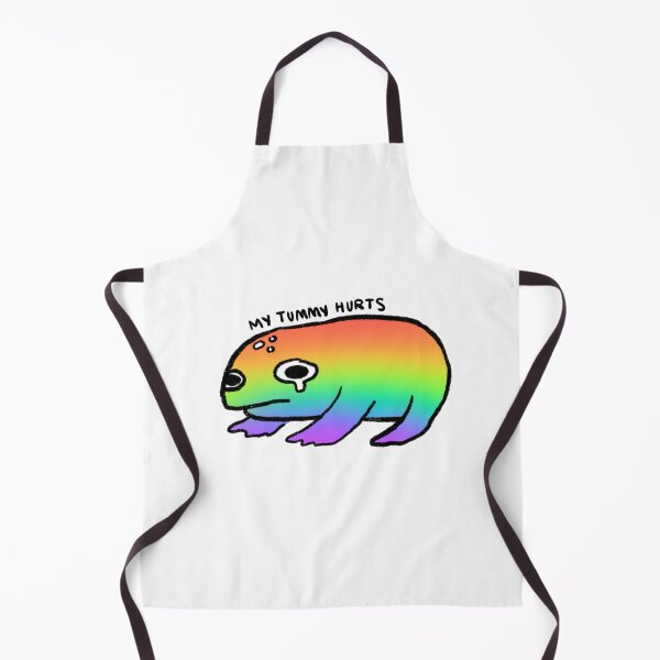 Item preview, rainbow frog my tummy hurts designed and sold by iristocat.