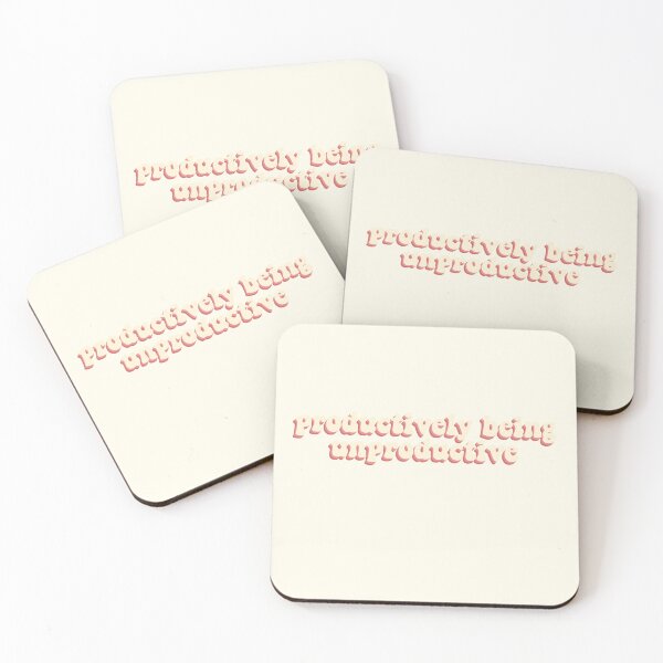 Item preview, Productively being unproductive - yellow, pink and red designed and sold by Cre8iveCat.