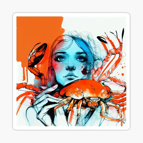 Cancer Crab Astrological Sign Horoscope Sticker