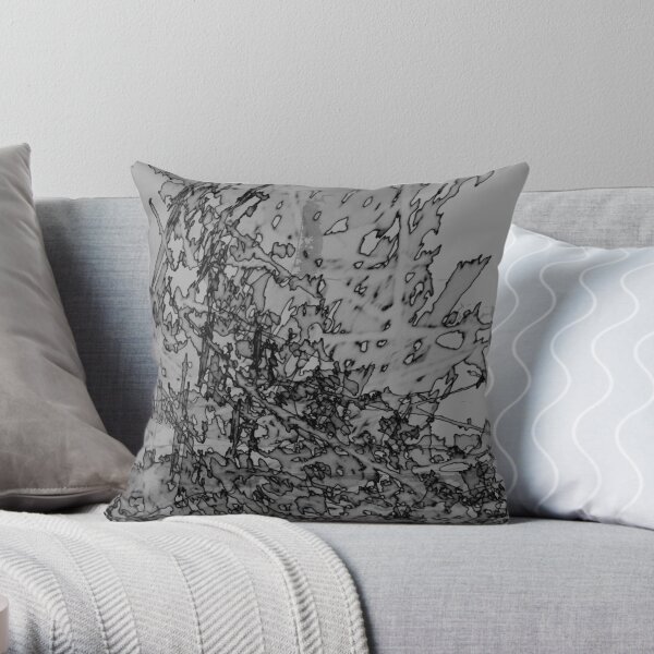 Edgy Grey Throw Pillow