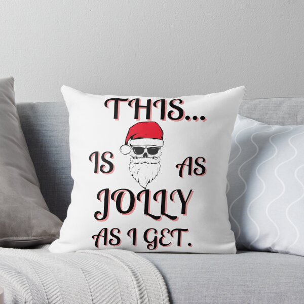 Item preview, This is as jolly as I get. | funny introvert quotes | Santa skull designed and sold by Confusion-Human.