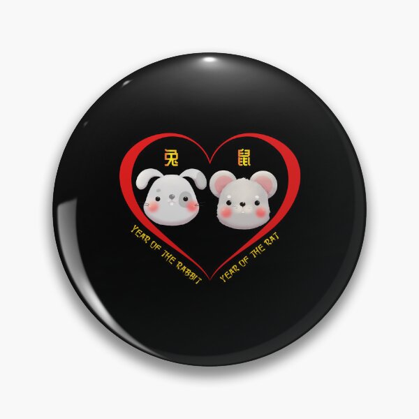 Item preview, Year Of The Rabbit And Year Of The Rat Couples Cute designed and sold by Karry-Pat.