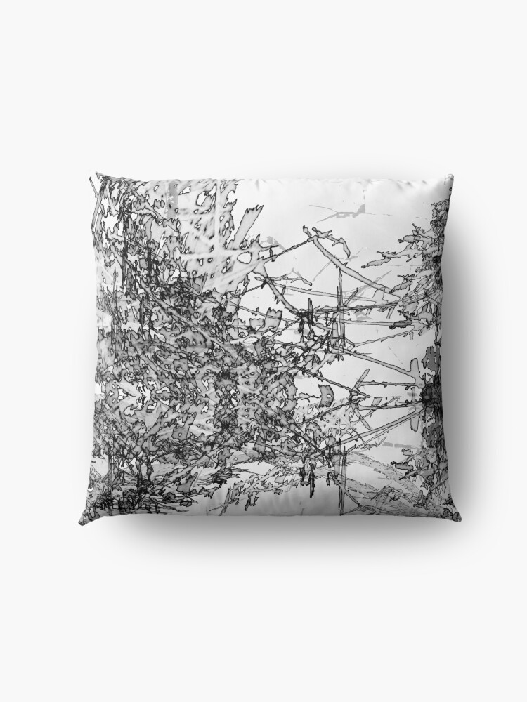 Alternate view of Edgy Black and White Floor Pillow