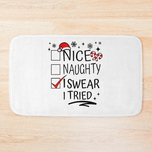 Item preview, Nice Naughty I Swear I Tried Funny Christmas Family Group Santa's List designed and sold by HalloweenGift.