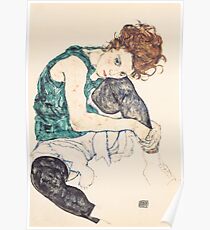 Egon Schiele "Seated Woman with Bent Knee", 1917" Poster