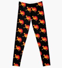 A Turkey bird RUNNING! Leggings
