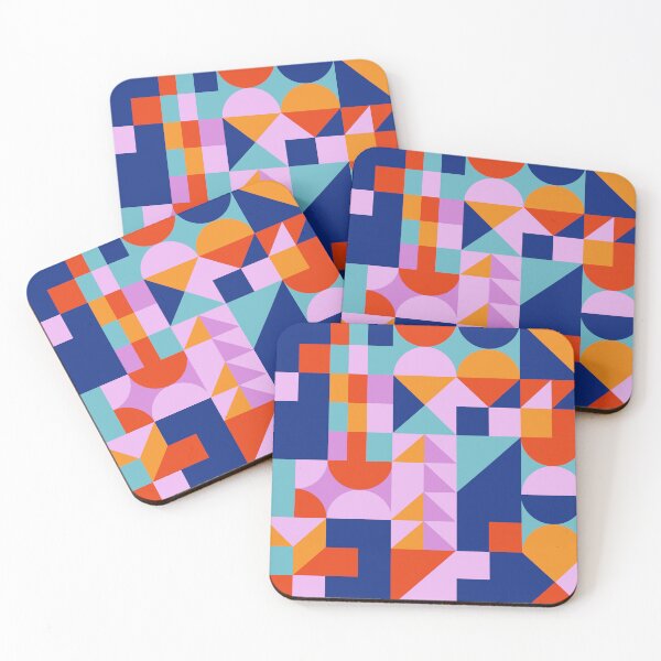 Item preview, abstract background with squares circle triangle designed and sold by UnloveToy10.