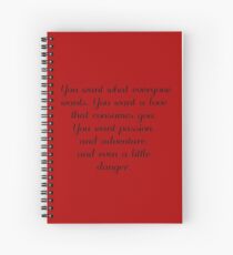 Cuaderno de espiral Cita de Damon Salvatore (diseño más grande)