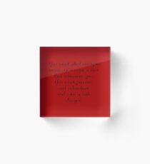 Damon Salvatore Quote (Bigger Design) Acrylic Block