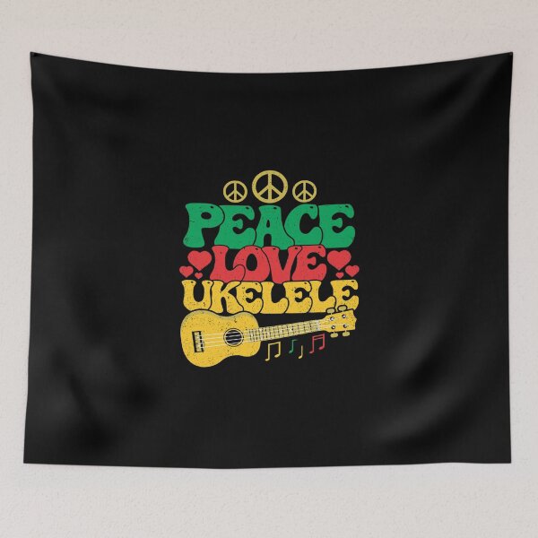 Item preview, Peace Love Ukelele Player Guitar String Music Pullover Sweatshirt designed and sold by lliquegebrabt.