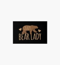 Crazy Bear lady Art Board