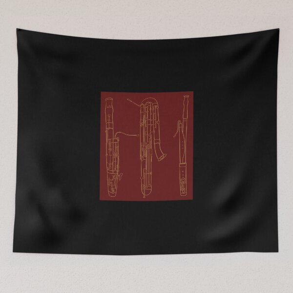 Item preview, 3 Bassoons- Baroque Bassoon Modern Contrabassoon Mounted Print designed and sold by nkottocoruk7.