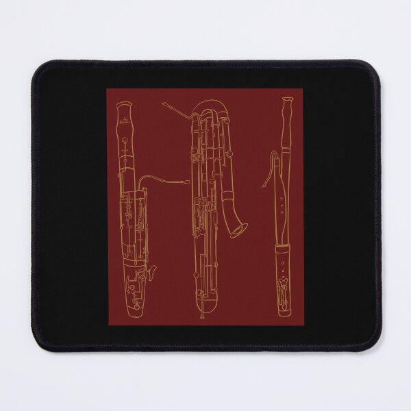 Item preview, 3 Bassoons- Baroque Bassoon Modern Contrabassoon Mounted Print designed and sold by nkottocoruk7.