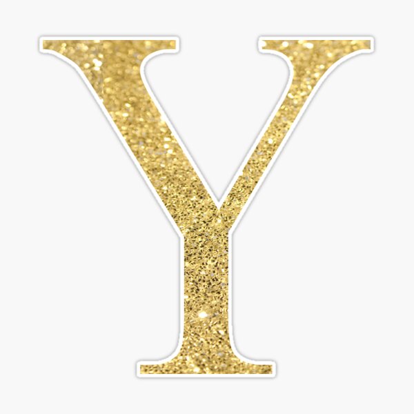 Letter 'B' Gold Glitter Initial Sticker for Sale by MackenzieMakes