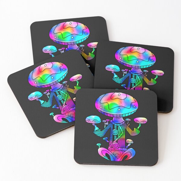 Item preview, Meditating Rainbow Mushroom - Trippy designed and sold by mikeymadness.