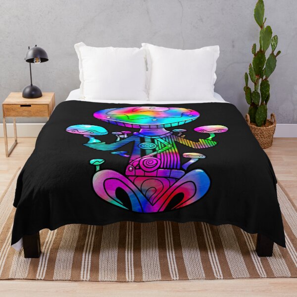 Item preview, Meditating Rainbow Mushroom - Trippy designed and sold by mikeymadness.