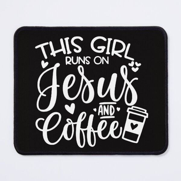 Item preview, This Girl Runs on Jesus and Coffee Love designed and sold by Rowena Jones.
