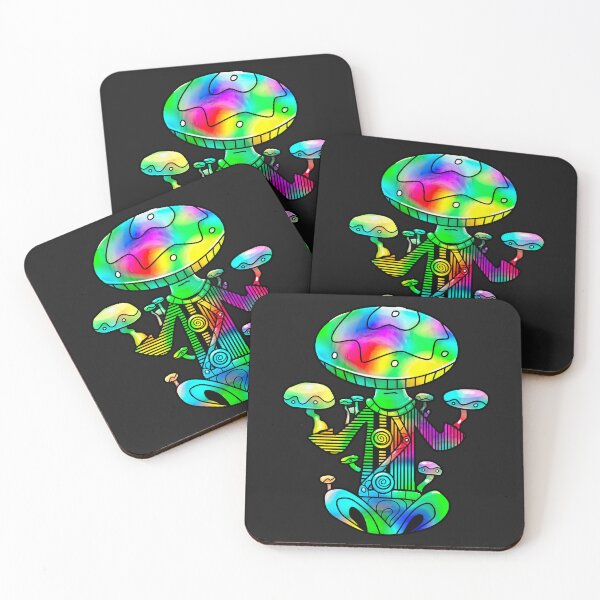 Item preview, Meditating Rainbow Mushroom - Trippy designed and sold by mikeymadness.
