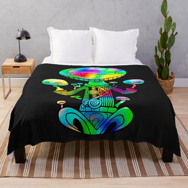 Item preview, Meditating Rainbow Mushroom - Trippy designed and sold by mikeymadness.