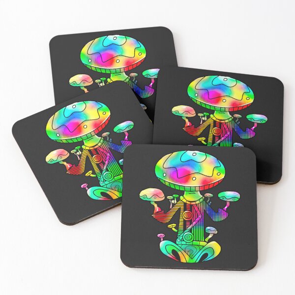 Item preview, Meditating Rainbow Mushroom - Trippy designed and sold by mikeymadness.