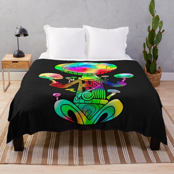 Item preview, Meditating Rainbow Mushroom - Trippy designed and sold by mikeymadness.