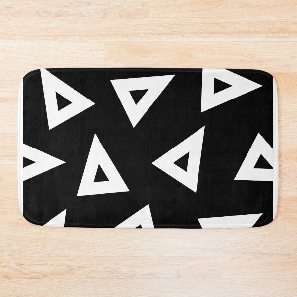 Item preview, White Triangles on a Black Background Design Pattern designed and sold by rosaliemillen.