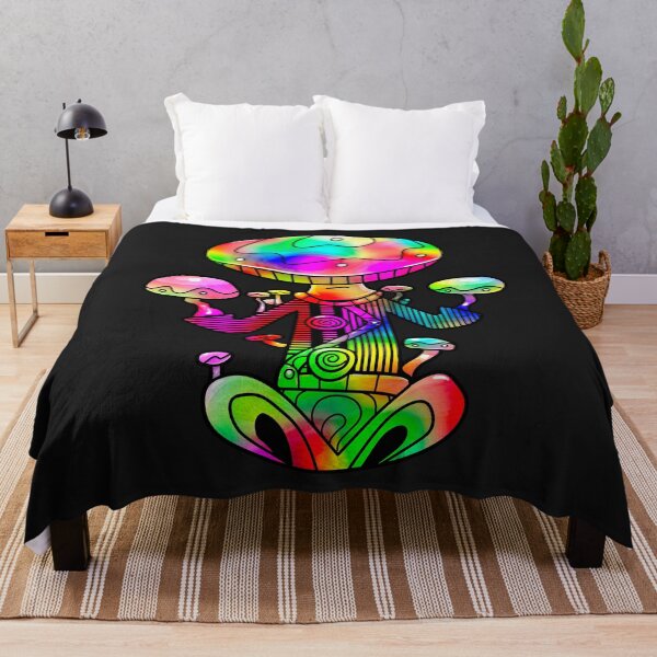 Item preview, Meditating Rainbow Mushroom - Trippy designed and sold by mikeymadness.