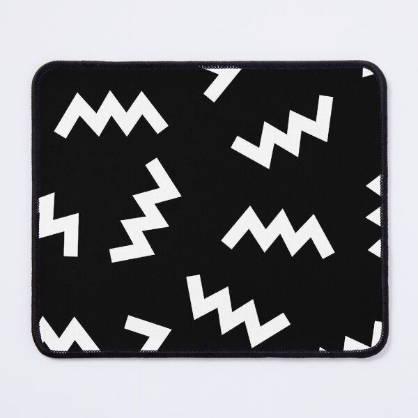 Item preview, White Zig Zags on a Black Background Pattern Geometric Design designed and sold by rosaliemillen.