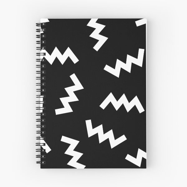 Item preview, White Zig Zags on a Black Background Pattern Geometric Design designed and sold by rosaliemillen.