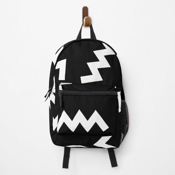 Item preview, White Zig Zags on a Black Background Pattern Geometric Design designed and sold by rosaliemillen.