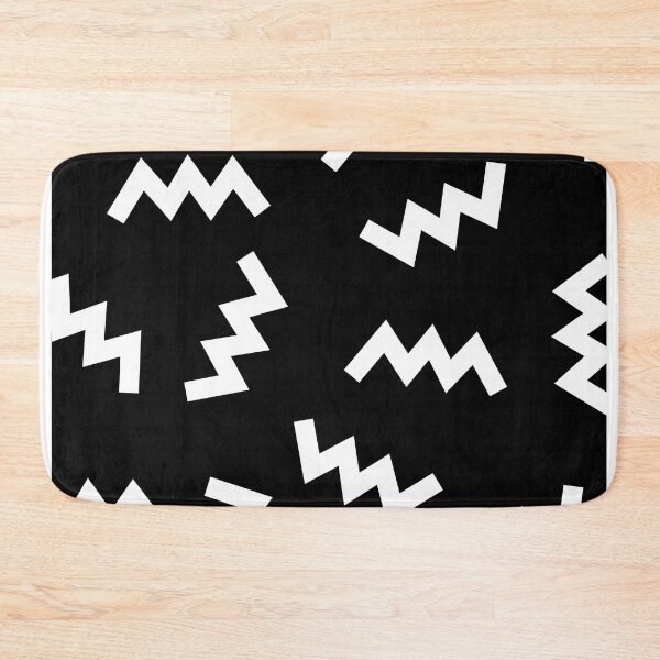 Item preview, White Zig Zags on a Black Background Pattern Geometric Design designed and sold by rosaliemillen.