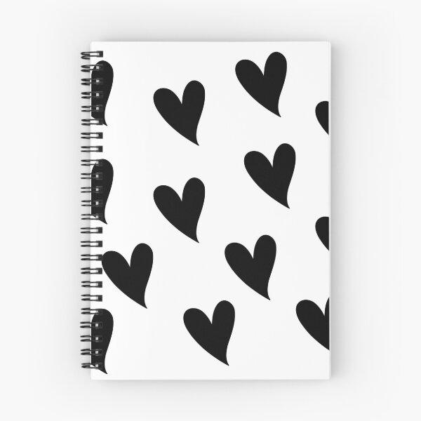 Item preview, Black Hearts on a White Background Geometric Pattern Design designed and sold by rosaliemillen.
