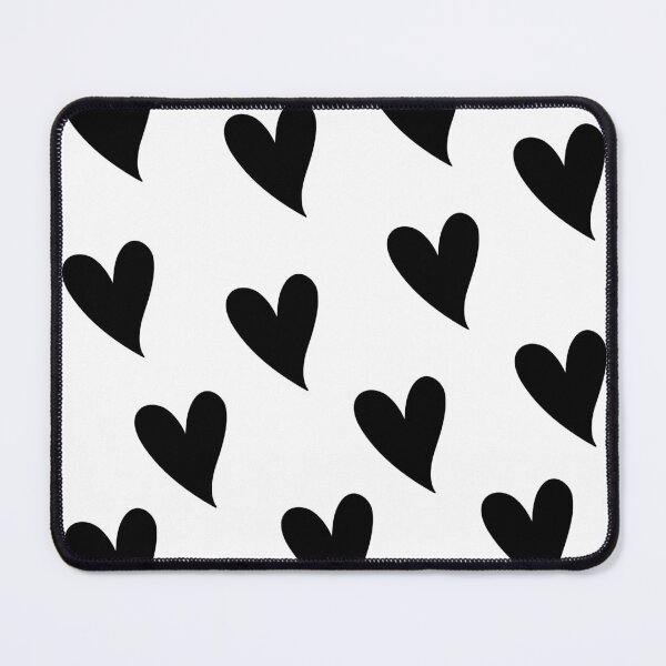 Item preview, Black Hearts on a White Background Geometric Pattern Design designed and sold by rosaliemillen.