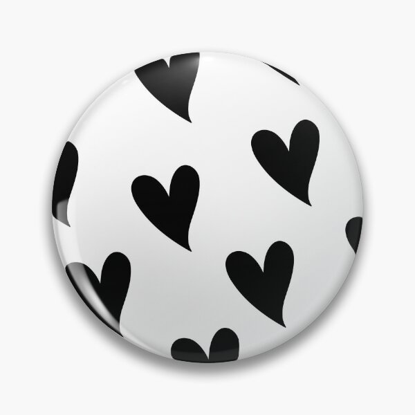 Item preview, Black Hearts on a White Background Geometric Pattern Design designed and sold by rosaliemillen.