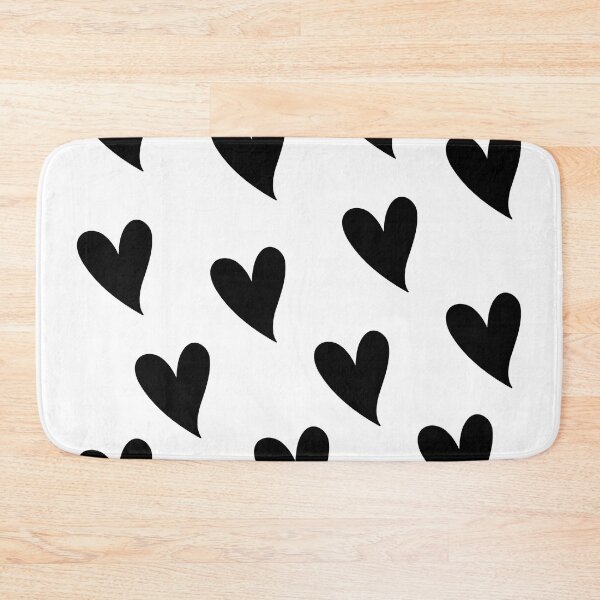 Item preview, Black Hearts on a White Background Geometric Pattern Design designed and sold by rosaliemillen.