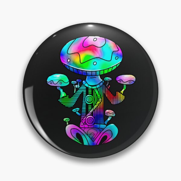 Item preview, Meditating Rainbow Mushroom - Trippy designed and sold by mikeymadness.