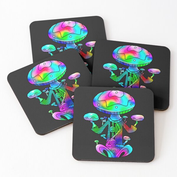 Item preview, Meditating Rainbow Mushroom - Trippy designed and sold by mikeymadness.