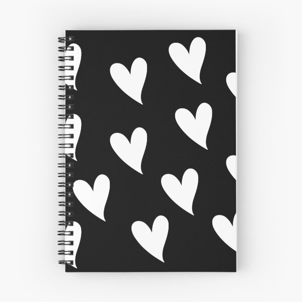 Item preview, White Hearts on a Black Background Design Pattern designed and sold by rosaliemillen.
