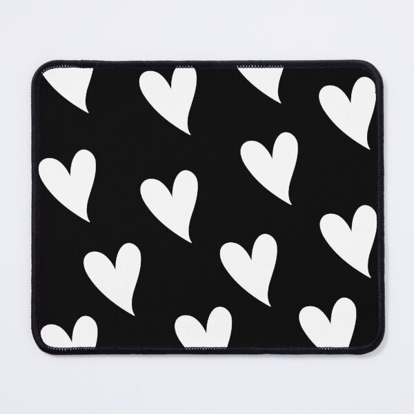 Item preview, White Hearts on a Black Background Design Pattern designed and sold by rosaliemillen.