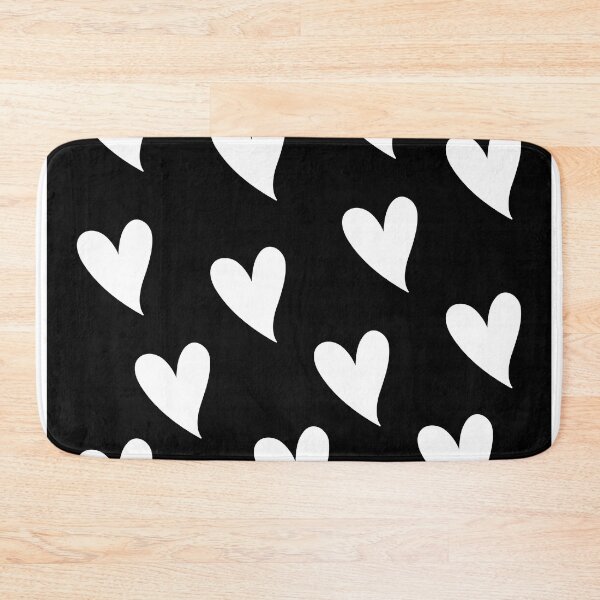Item preview, White Hearts on a Black Background Design Pattern designed and sold by rosaliemillen.