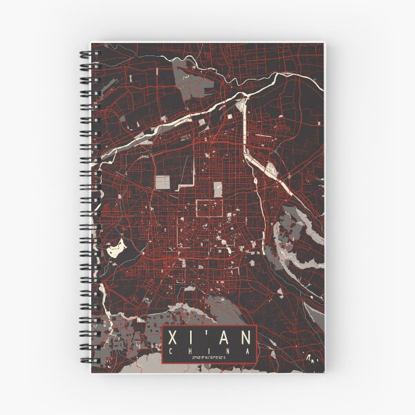 Item preview, Xian City Map of Shaanxi, China - Vector designed and sold by deMAP.