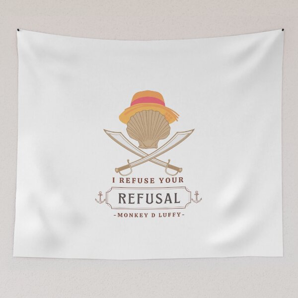 Item preview, One Piece Pirate Funny Shirt Anime I Refuse Your Refusal Luffy Meme Quotes Cute Unisex Women Men T Shirt Clothing Gift for Her Him designed and sold by Winterlock.