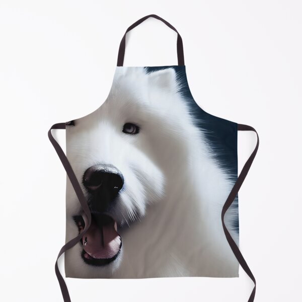 Item preview, White Samoyed dog portrait - neon light #29 designed and sold by supeart.