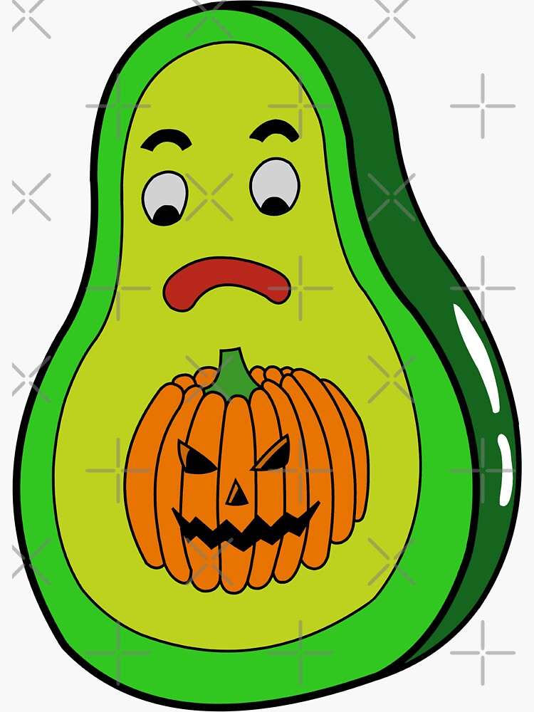 "spooky avocado,halloween avocado costume" Sticker for Sale by