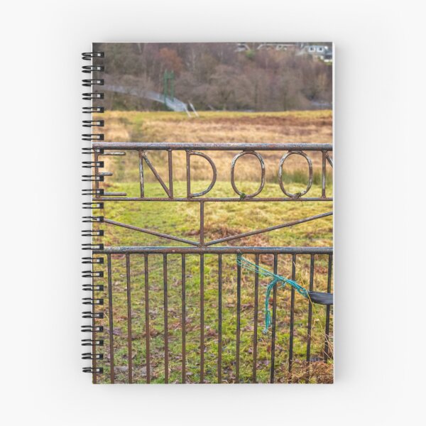 Item preview, Kendoon Gate entrance to the Dundeugh Forest walk over the suspension bridge to Kendoon Power Station, Dumfries and Galloway, Scotland designed and sold by SnapTPhotograph.