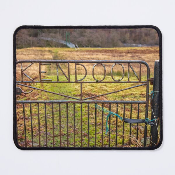 Item preview, Kendoon Gate entrance to the Dundeugh Forest walk over the suspension bridge to Kendoon Power Station, Dumfries and Galloway, Scotland designed and sold by SnapTPhotograph.