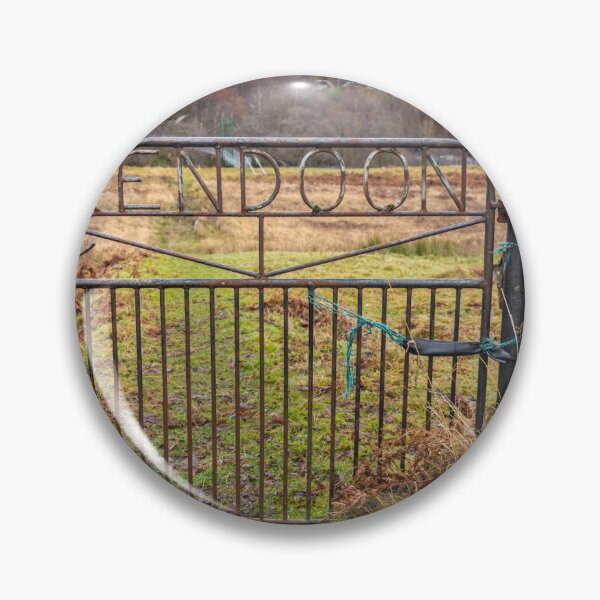 Item preview, Kendoon Gate entrance to the Dundeugh Forest walk over the suspension bridge to Kendoon Power Station, Dumfries and Galloway, Scotland designed and sold by SnapTPhotograph.