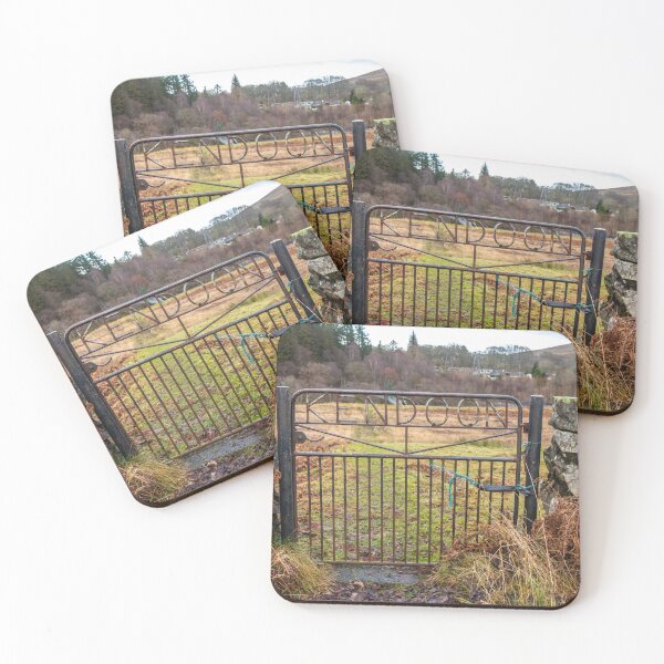 Item preview, Kendoon Gate entrance to the Dundeugh Forest walk over the suspension bridge to Kendoon Power Station, Dumfries and Galloway, Scotland designed and sold by SnapTPhotograph.