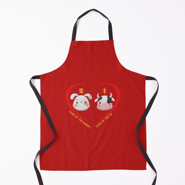 Item preview, Year Of The Rabbit And Year Of The Ox Couples Cute Chinese Zodiac Animals designed and sold by Karry-Pat.